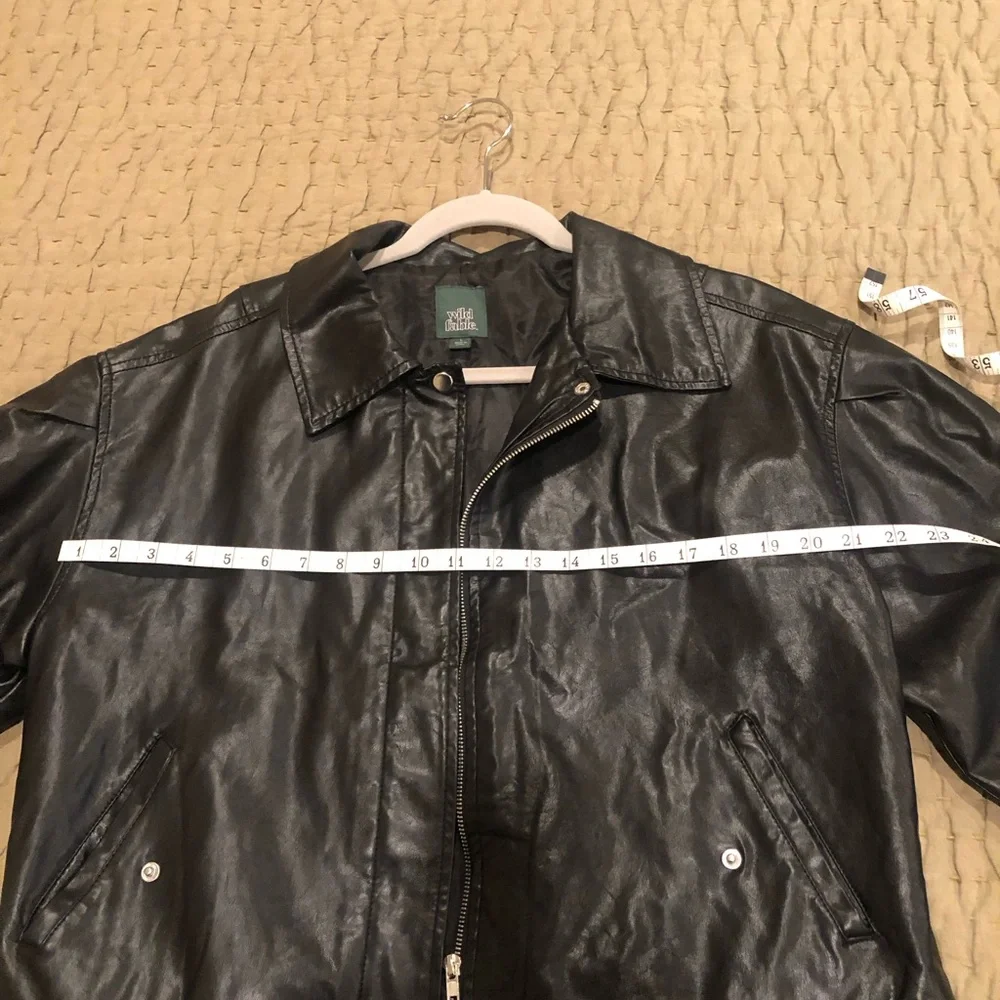 Black Faux Leather Jacket Wild Fable - Picture 2 of 4